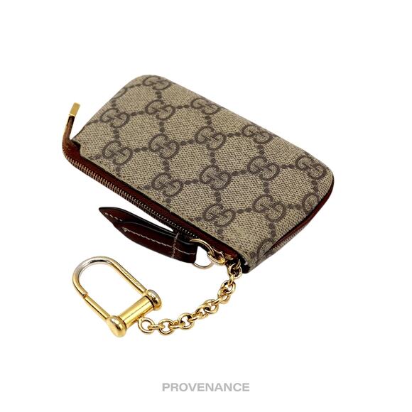 🔴 Gucci Key Pouch Cles - GG Supreme Brown - Picture 4 of 8